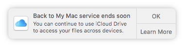 7月1日后 所有版本macOS都無法使用“回到我的 Mac”