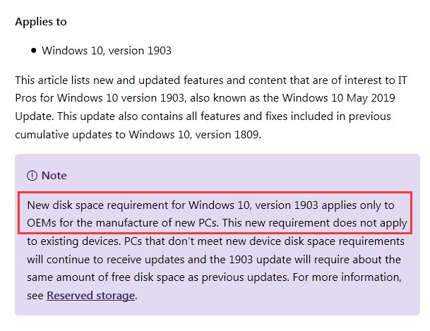 微軟澄清Windows 10五月更新32GB存儲(chǔ)條件限制：只針對(duì)新設(shè)備