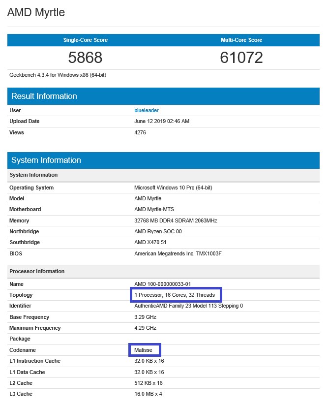 AMD R9 3950X跑分曝光：超英特爾18核i9-9980XE