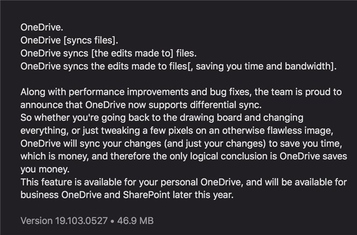 微軟OneDrive macOS版正式支持差異同步