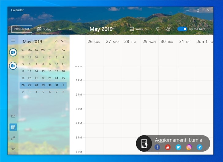 微軟Windows 10原生日歷新設計曝光：華麗麗