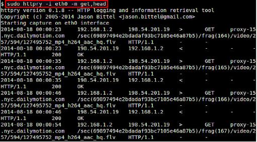 Linux系統中如何從命令行嗅探HTTP流量