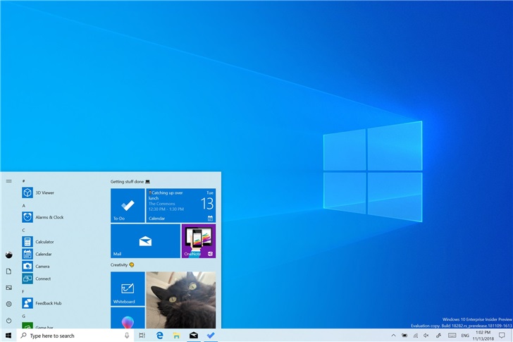 微軟Windows 10 20H1快速預(yù)覽版19018開始推送