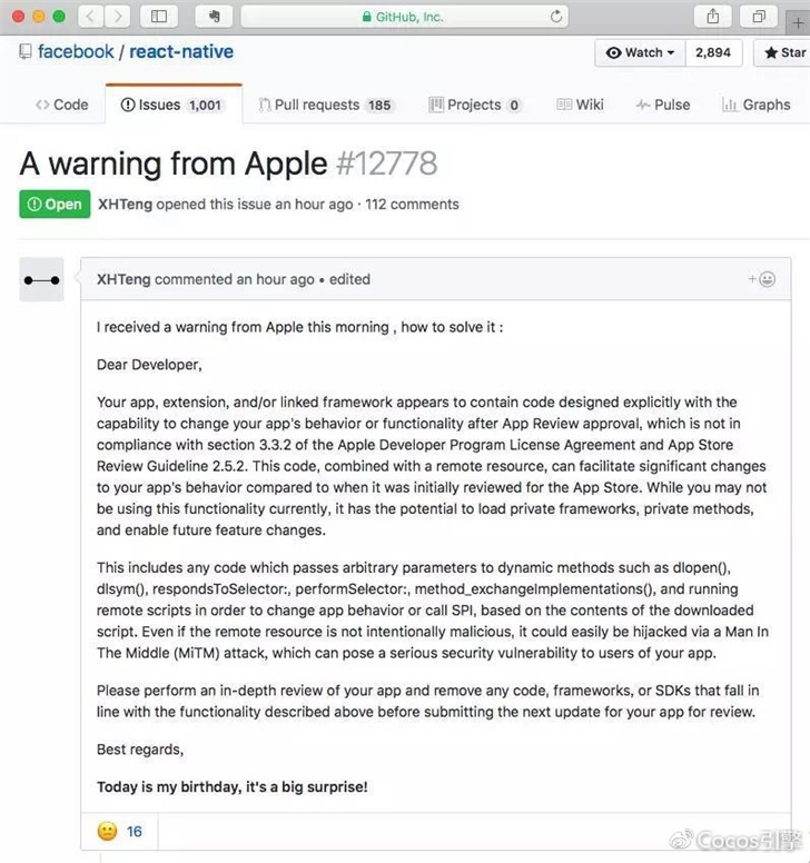 蘋果Mac App Store 拒絕使用 Electron 6 (or 7) 開發(fā)的應(yīng)用