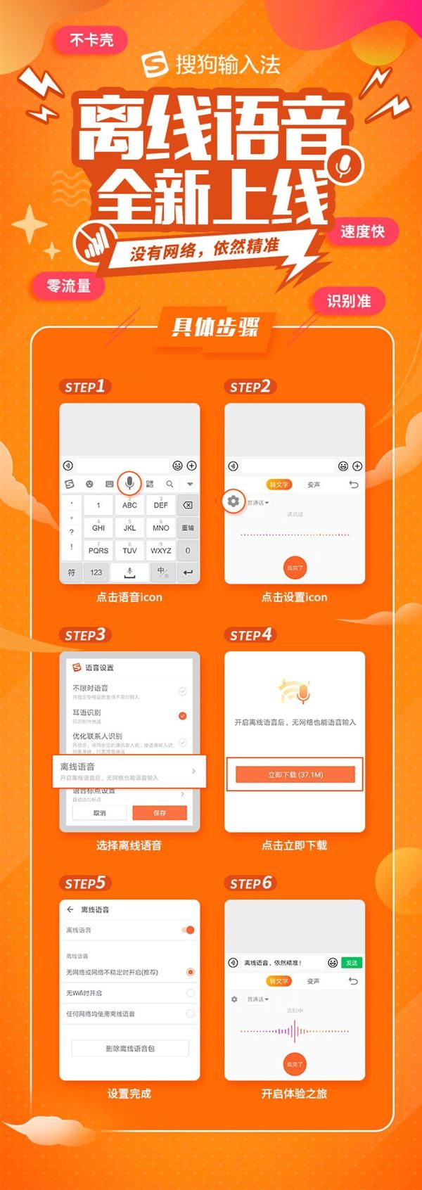 搜狗輸入法離線語音全新上線：沒網依然精準識別