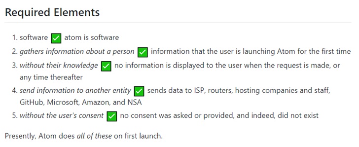 GitHub開源編輯器Atom被曝未經同意收集用戶數據