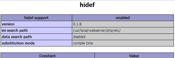 提高define性能的php擴展hidef的安裝和使用