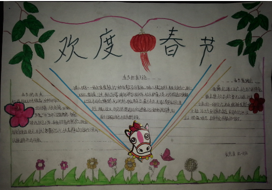 春節(jié)手抄報(bào)圖片大全2020好看又簡單 祝大家春節(jié)快樂