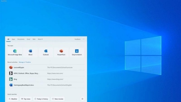 體驗再升級：微軟Windows Search整合Bing搜索功能