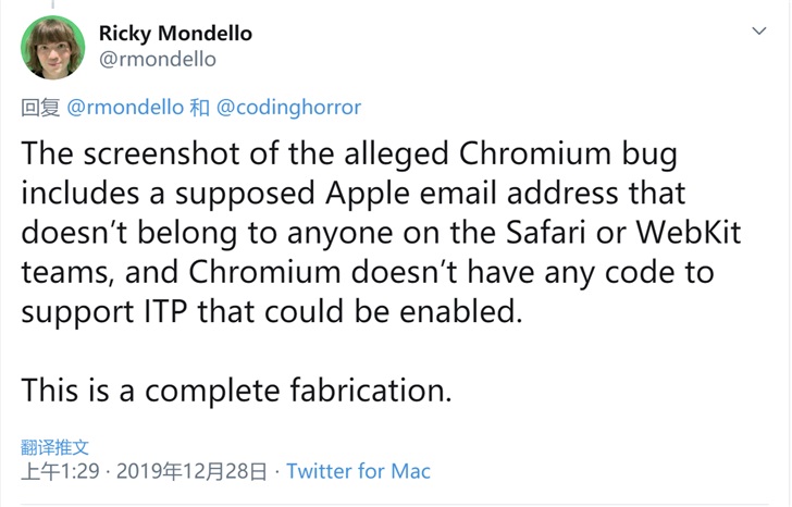 疑蘋果Chromium Safari瀏覽器Windows版截圖曝光，專業人士質疑：假的