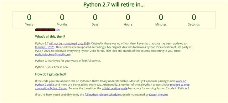 Python 2.7 正式終止支持：Python 3時(shí)代來了！