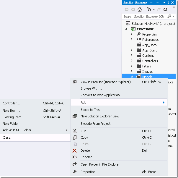 ASP.NET MVC4入門教程（四）：添加一個模型