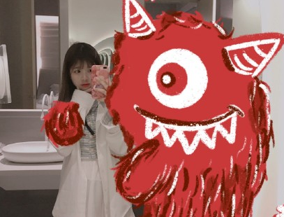 小怪獸涂鴉怎么畫 美圖秀秀小怪獸涂鴉畫法