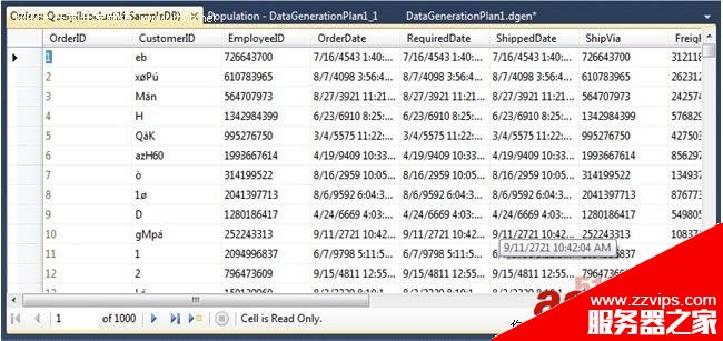如何使用Visual Studio 2010在數據庫中生成隨機測試數據