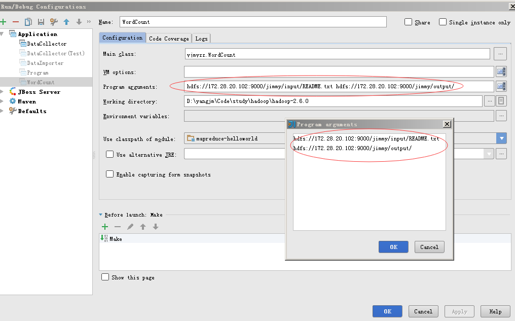 eclipse/intellij idea 遠(yuǎn)程調(diào)試hadoop 2.6.0