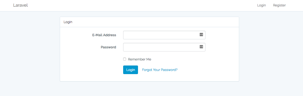 Laravel 框架基于自帶的用戶系統(tǒng)實(shí)現(xiàn)登錄注冊(cè)及錯(cuò)誤處理功能分析