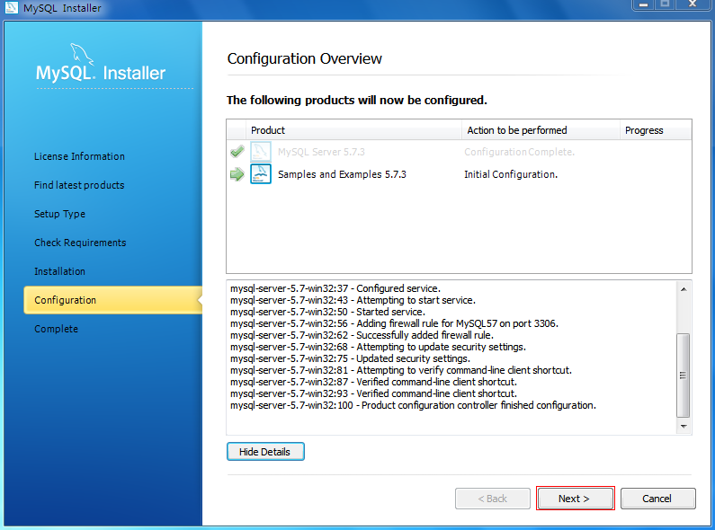 windows下MySQL 5.7.3.0安裝配置圖解教程(安裝版)