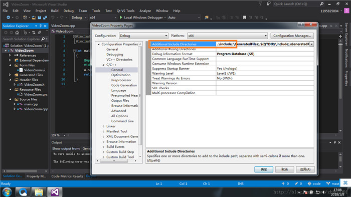 VS2015+Qt5+OpenCV3開發環境配置