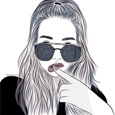 素描簡單黑白線條女生頭像2020 熬夜的癮和遙遠(yuǎn)的你