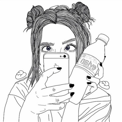素描簡單黑白線條女生頭像2020 熬夜的癮和遙遠(yuǎn)的你
