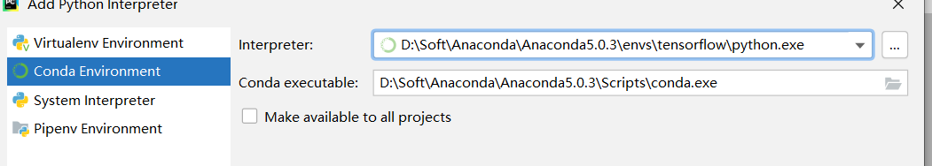 Tensorflow使用Anaconda、pycharm安裝記錄