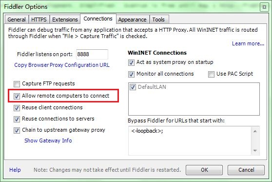 Fiddler如何抓取手機APP數據包