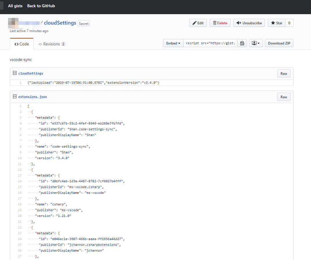 VSCode 云同步擴(kuò)展設(shè)置Settings Sync插件