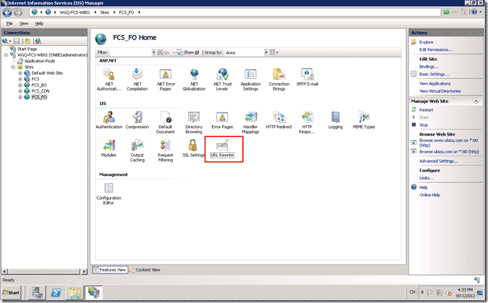 IIS 7.5 使用URL Rewrite模塊的簡單設置實現網頁跳轉