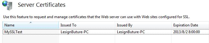 在win2008 r2 英文版 IIS7.5上配置Https,SSL的方法