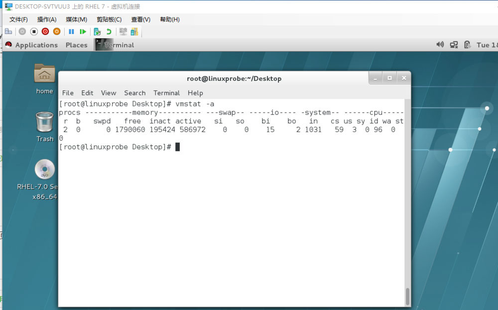 linux系統(tǒng)怎么使用vmstat命令顯示虛擬內(nèi)存狀態(tài)?