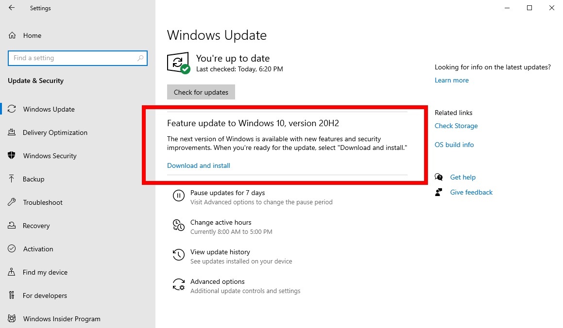 微軟 Windows 10 2020 年 10 月更新已進入發(fā)布預(yù)覽頻道