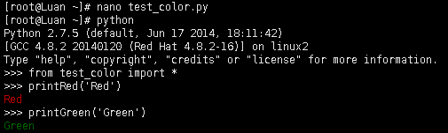 Windows和Linux下Python輸出彩色文字的方法教程