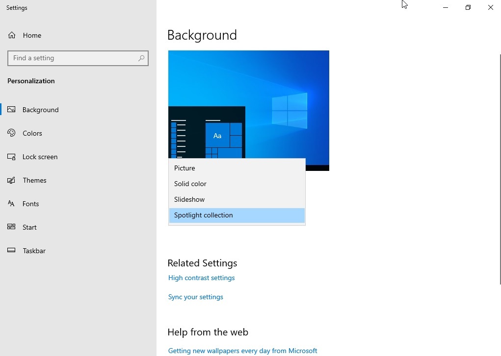 微軟 Win10 終于獲得壁紙的 Windows 聚焦功能