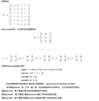 python實(shí)現(xiàn)稀疏矩陣示例代碼