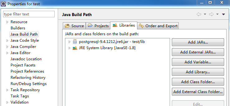 Java連接postgresql數據庫的示例代碼