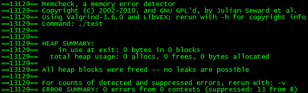 Unix下C程序內(nèi)存泄漏檢測(cè)工具Valgrind的安裝與使用詳解