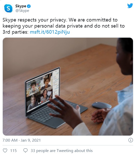 微軟嘲諷 WhatsApp 隱私風波，推薦使用 Skype
