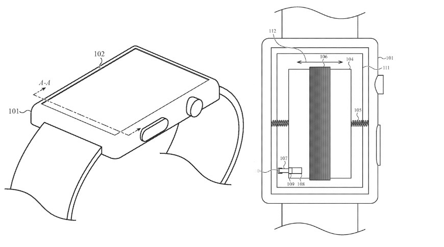 蘋(píng)果 Apple Watch 新專(zhuān)利曝光：可通過(guò)電池震動(dòng)來(lái)提供觸覺(jué)反饋