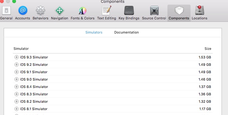 Xcode8 更新解決模擬器找不到的方法
