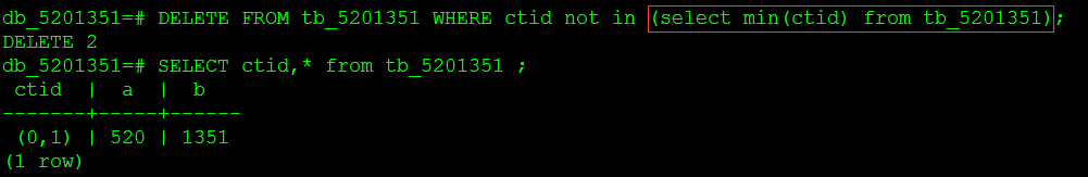 PostgreSQL 重復數據處理的操作方法