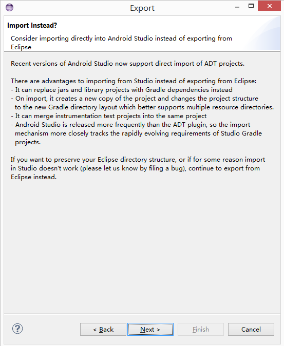 詳解將Eclipse代碼導入到AndroidStudio的兩種方式