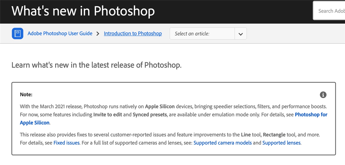 Adobe Photoshop 22.3 原生支持蘋果 M1 Mac