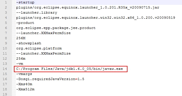 解決eclipse啟動時報錯Failed to create the Java Virtural Machine.問題的方法
