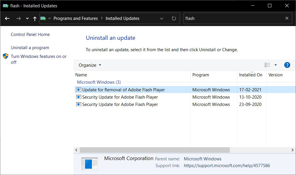 微軟 Win10“星期二補丁”更新將在 7 月完全刪除 Flash Player