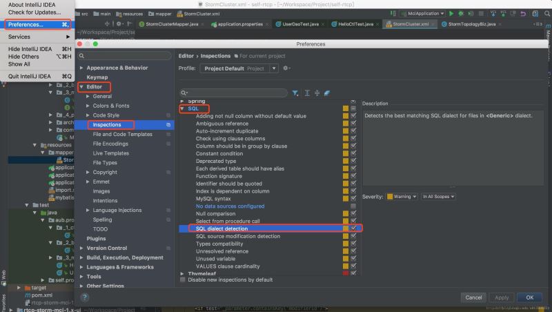 去掉IntelliJ IDEA 中 mybatis 對應的 xml 文件警告的教程圖解