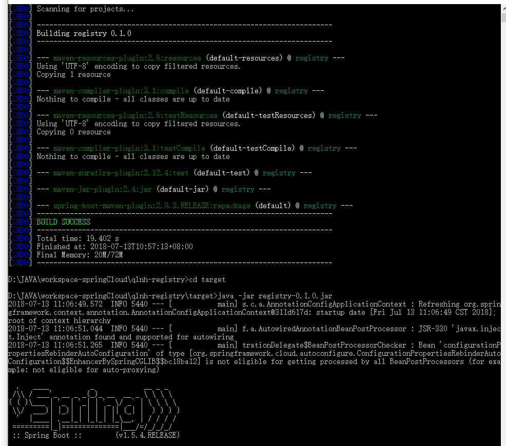 spring boot 打包jar jar沒有主目錄清單問題的完美解決方法