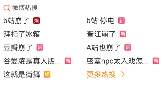 B站、A站、晉江和豆瓣為什么都崩了 B站、A站、晉江和豆瓣有什么關系