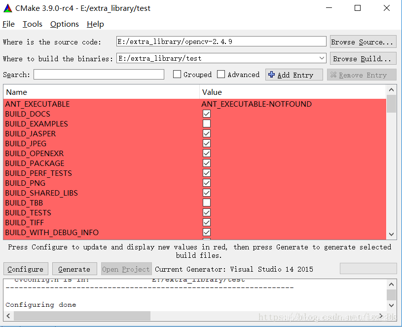 win10環境下C++ vs2015編譯opencv249的教程