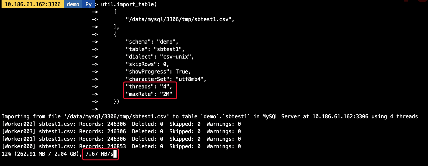 MySQL Shell import_table數(shù)據(jù)導(dǎo)入的實(shí)現(xiàn)