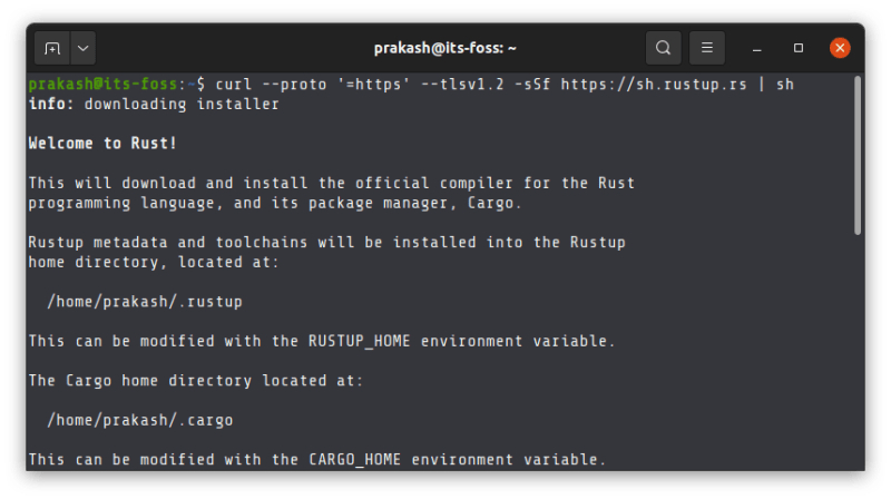 如何在 Ubuntu 和其它的 Linux 發行版安裝 Rust 和 Cargo